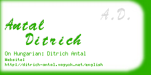 antal ditrich business card
